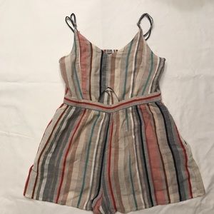 AEO Striped Romper w/Cut Out